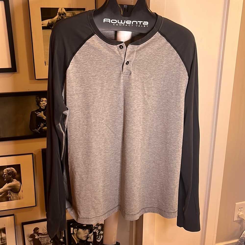 Lululemon XL Baseball Long Sleeve T - Grey & Black